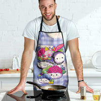 Japanese Kawaii Sushi Apron Blue Wagara Palaka This Is How I Roll - Wonder Print Shop