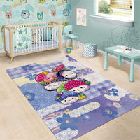 Japanese Kawaii Sushi Area Rug Blue Wagara Palaka This Is How I Roll - Wonder Print Shop