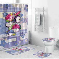 Japanese Kawaii Sushi Bathroom Set Blue Wagara Palaka This Is How I Roll - Wonder Print Shop