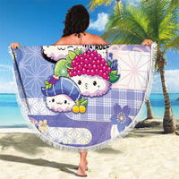 Japanese Kawaii Sushi Beach Blanket Blue Wagara Palaka This Is How I Roll - Wonder Print Shop