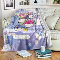 Japanese Kawaii Sushi Blanket Blue Wagara Palaka This Is How I Roll - Wonder Print Shop
