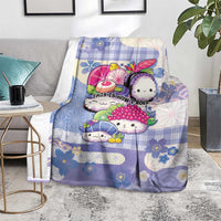 Japanese Kawaii Sushi Blanket Blue Wagara Palaka This Is How I Roll - Wonder Print Shop