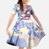 Personalized Japanese Kawaii Sushi Family Matching Summer Maxi Dress and Hawaiian Shirt Blue Wagara Palaka This Is How I Roll