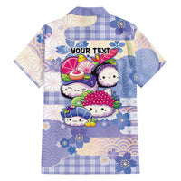 Personalized Japanese Kawaii Sushi Family Matching Summer Maxi Dress and Hawaiian Shirt Blue Wagara Palaka This Is How I Roll