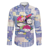 Personalized Japanese Kawaii Sushi Family Matching Summer Maxi Dress and Hawaiian Shirt Blue Wagara Palaka This Is How I Roll