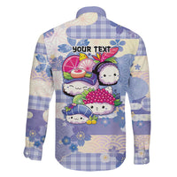 Personalized Japanese Kawaii Sushi Family Matching Summer Maxi Dress and Hawaiian Shirt Blue Wagara Palaka This Is How I Roll