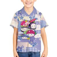 Personalized Japanese Kawaii Sushi Family Matching Summer Maxi Dress and Hawaiian Shirt Blue Wagara Palaka This Is How I Roll