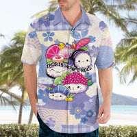 Personalized Japanese Kawaii Sushi Hawaiian Shirt Blue Wagara Palaka This Is How I Roll - Wonder Print Shop