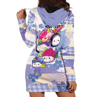 Personalized Japanese Kawaii Sushi Hoodie Dress Blue Wagara Palaka This Is How I Roll - Wonder Print Shop