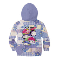 Personalized Japanese Kawaii Sushi Kid Hoodie Blue Wagara Palaka This Is How I Roll - Wonder Print Shop