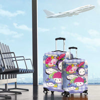 Japanese Kawaii Sushi Luggage Cover Blue Wagara Palaka This Is How I Roll - Wonder Print Shop