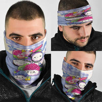 Japanese Kawaii Sushi Neck Gaiter Blue Wagara Palaka This Is How I Roll - Wonder Print Shop