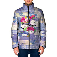 Personalized Japanese Kawaii Sushi Padded Jacket Blue Wagara Palaka This Is How I Roll - Wonder Print Shop