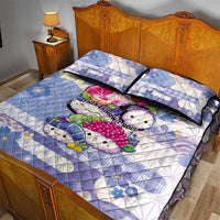 Japanese Kawaii Sushi Quilt Bed Set Blue Wagara Palaka This Is How I Roll - Wonder Print Shop