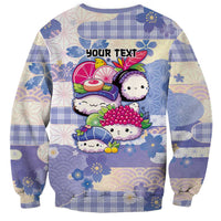 Personalized Japanese Kawaii Sushi Sweatshirt Blue Wagara Palaka This Is How I Roll - Wonder Print Shop