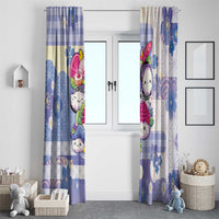 Japanese Kawaii Sushi Window Curtain Blue Wagara Palaka This Is How I Roll - Wonder Print Shop