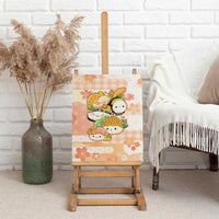 Japanese Kawaii Sushi Canvas Wall Art Peach Wagara Palaka This Is How I Roll - Wonder Print Shop
