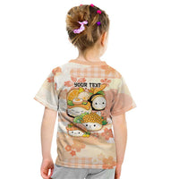 Personalized Japanese Kawaii Sushi Kid T Shirt Peach Wagara Palaka This Is How I Roll - Wonder Print Shop