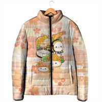 Personalized Japanese Kawaii Sushi Padded Jacket Peach Wagara Palaka This Is How I Roll - Wonder Print Shop