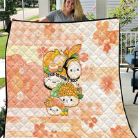 Japanese Kawaii Sushi Quilt Peach Wagara Palaka This Is How I Roll - Wonder Print Shop