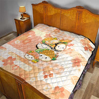 Japanese Kawaii Sushi Quilt Peach Wagara Palaka This Is How I Roll - Wonder Print Shop