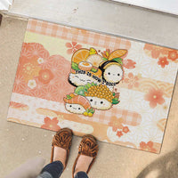 Japanese Kawaii Sushi Rubber Doormat Peach Wagara Palaka This Is How I Roll - Wonder Print Shop