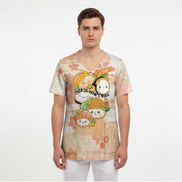 Personalized Japanese Kawaii Sushi Scrub Top Peach Wagara Palaka This Is How I Roll - Wonder Print Shop