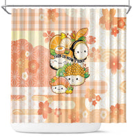 Japanese Kawaii Sushi Shower Curtain Peach Wagara Palaka This Is How I Roll - Wonder Print Shop
