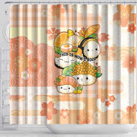 Japanese Kawaii Sushi Shower Curtain Peach Wagara Palaka This Is How I Roll - Wonder Print Shop