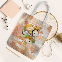 Japanese Kawaii Sushi Tote Bag Peach Wagara Palaka This Is How I Roll - Wonder Print Shop