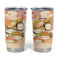 Personalized Japanese Kawaii Sushi Tumbler Cup Peach Wagara Palaka This Is How I Roll - Wonder Print Shop