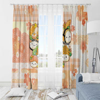 Japanese Kawaii Sushi Window Curtain Peach Wagara Palaka This Is How I Roll - Wonder Print Shop