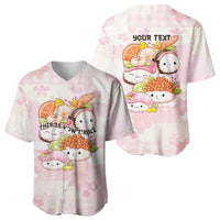 Personalized Japanese Kawaii Sushi Baseball Jersey Pink Wagara Palaka This Is How I Roll - Wonder Print Shop