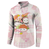 Personalized Japanese Kawaii Sushi Button Sweatshirt Pink Wagara Palaka This Is How I Roll - Wonder Print Shop