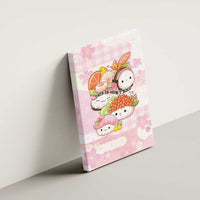 Japanese Kawaii Sushi Canvas Wall Art Pink Wagara Palaka This Is How I Roll - Wonder Print Shop