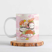 Personalized Japanese Kawaii Sushi Ceramic Mug Pink Wagara Palaka This Is How I Roll - Wonder Print Shop