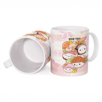 Personalized Japanese Kawaii Sushi Ceramic Mug Pink Wagara Palaka This Is How I Roll - Wonder Print Shop