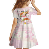 Personalized Japanese Kawaii Sushi Family Matching Off Shoulder Short Dress and Hawaiian Shirt Pink Wagara Palaka This Is How I Roll