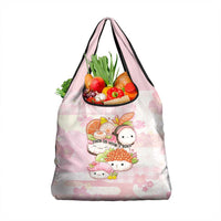 Japanese Kawaii Sushi Grocery Bag Pink Wagara Palaka This Is How I Roll - Wonder Print Shop