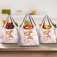 Japanese Kawaii Sushi Grocery Bag Pink Wagara Palaka This Is How I Roll - Wonder Print Shop