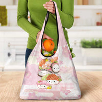 Japanese Kawaii Sushi Grocery Bag Pink Wagara Palaka This Is How I Roll - Wonder Print Shop