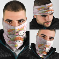 Japanese Kawaii Sushi Neck Gaiter Pink Wagara Palaka This Is How I Roll - Wonder Print Shop
