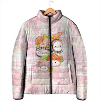 Personalized Japanese Kawaii Sushi Padded Jacket Pink Wagara Palaka This Is How I Roll - Wonder Print Shop