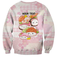 Personalized Japanese Kawaii Sushi Sweatshirt Pink Wagara Palaka This Is How I Roll - Wonder Print Shop