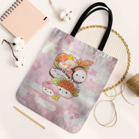 Japanese Kawaii Sushi Tote Bag Pink Wagara Palaka This Is How I Roll - Wonder Print Shop