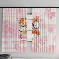 Japanese Kawaii Sushi Window Curtain Pink Wagara Palaka This Is How I Roll - Wonder Print Shop