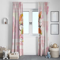 Japanese Kawaii Sushi Window Curtain Pink Wagara Palaka This Is How I Roll - Wonder Print Shop