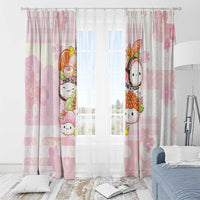 Japanese Kawaii Sushi Window Curtain Pink Wagara Palaka This Is How I Roll - Wonder Print Shop