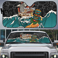 Personalized Japanese Koi Fish Ramen Auto Sun Shade Tiki Surfing Wagara Hibiscus Pattern - Wonder Print Shop