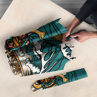 Personalized Japanese Koi Fish Ramen Umbrella Tiki Surfing Wagara Hibiscus Pattern - Wonder Print Shop